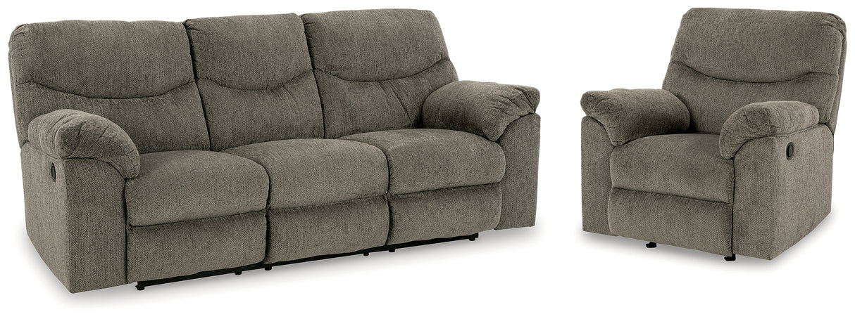 Alphons Putty Reclining Sofa and Recliner from Ashley - Luna Furniture