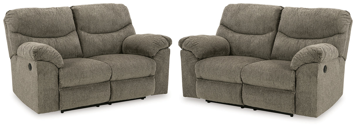 Alphons Set of 2 Reclining Loveseats from Ashley - Luna Furniture