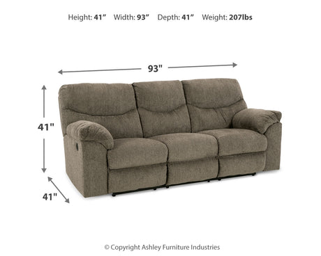 Alphons Sofa, Loveseat and Recliner in Putty from Ashley - Luna Furniture
