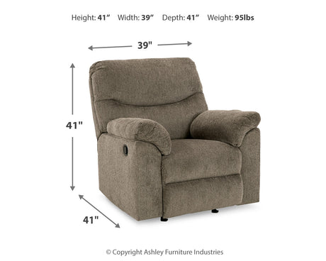 Alphons Sofa, Loveseat and Recliner in Putty from Ashley - Luna Furniture