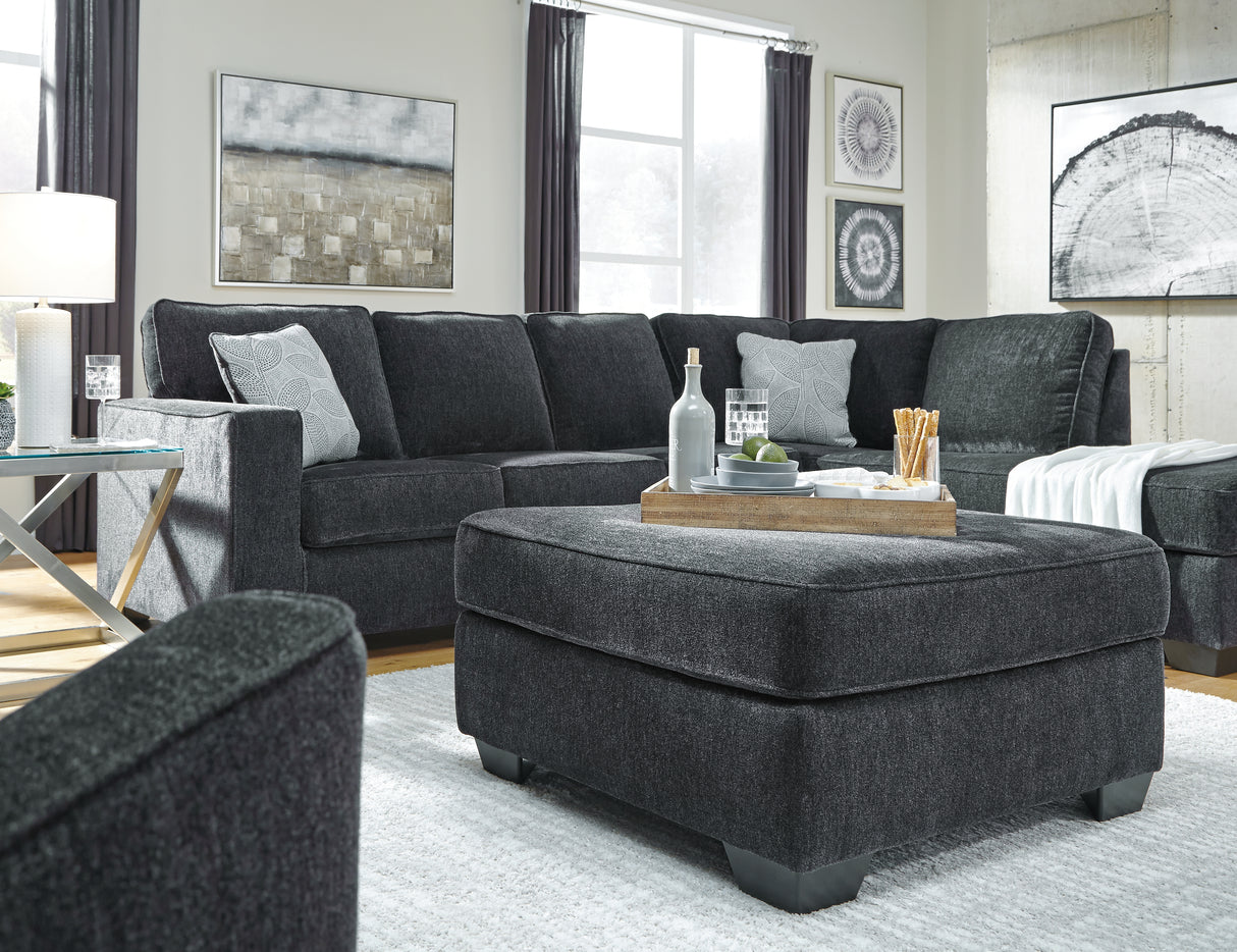 Altari Slate 2-Piece Sectional with Ottoman from Ashley Furniture - Luna Furniture