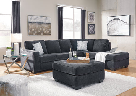 Altari Slate 2-Piece Sectional with Ottoman from Ashley - Luna Furniture