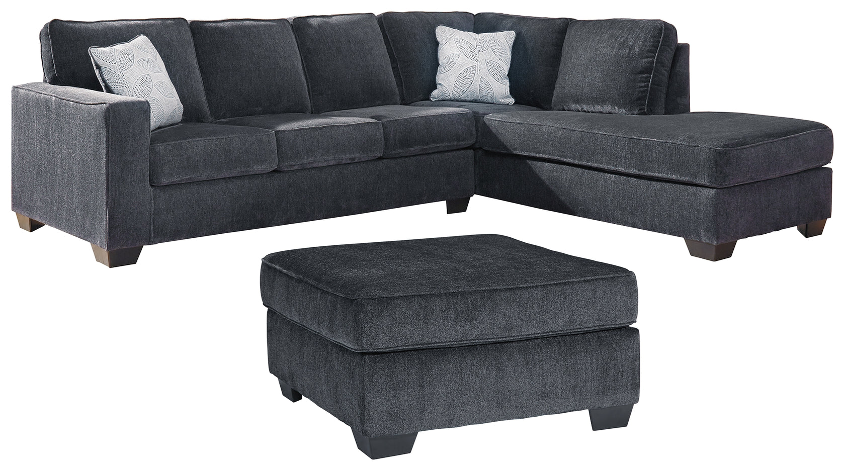 Altari Slate 2-Piece Sectional with Ottoman from Ashley - Luna Furniture