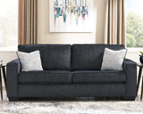 Altari Slate Queen Sofa Sleeper, Loveseat, Chair and Oversized Ottoman from Ashley - Luna Furniture