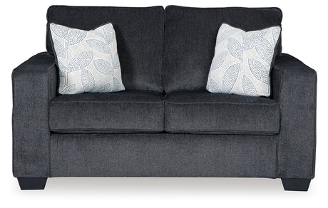 Altari Slate Queen Sofa Sleeper, Loveseat, Chair and Oversized Ottoman from Ashley - Luna Furniture