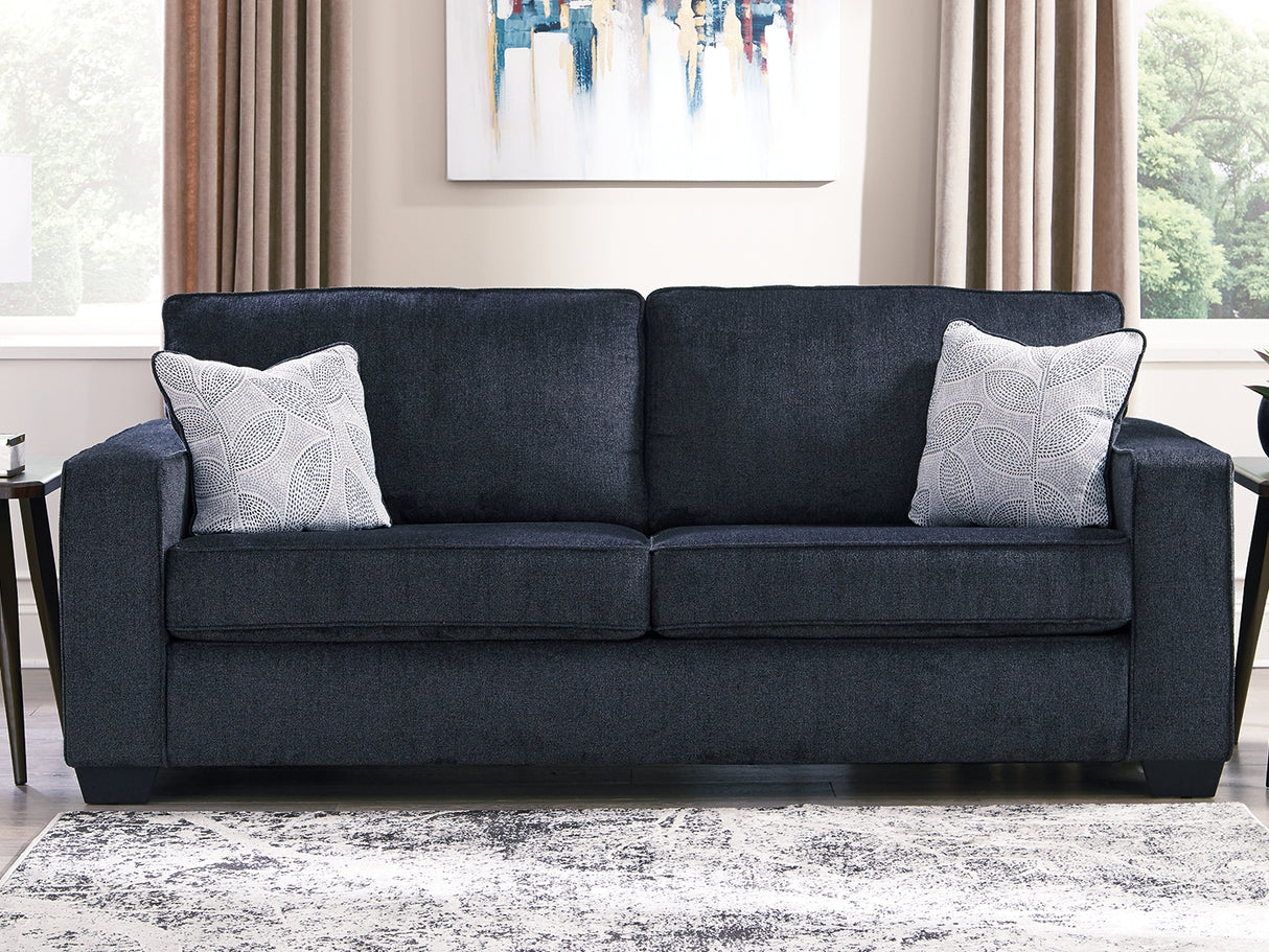 Altari Slate Queen Sofa Sleeper, Loveseat, Chair and Oversized Ottoman from Ashley - Luna Furniture