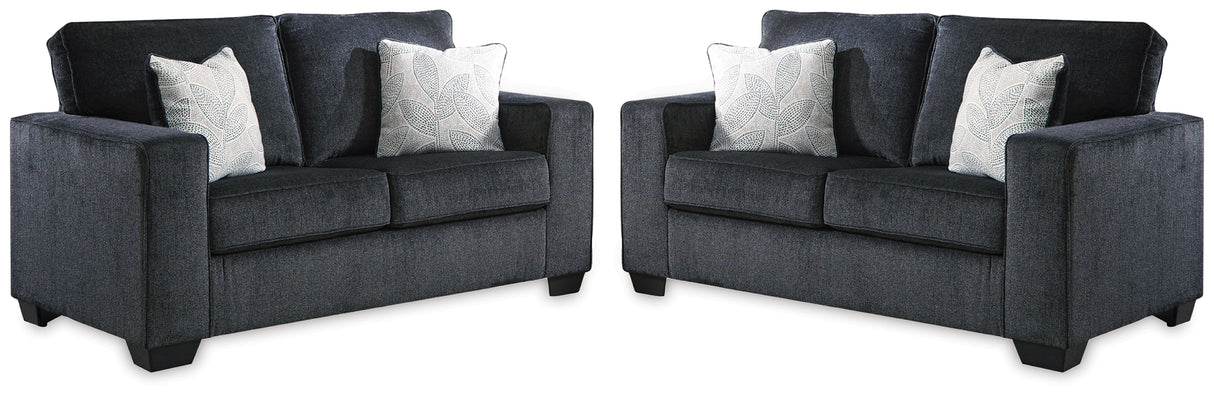 Altari Slate Set of 2 Loveseats from Ashley - Luna Furniture