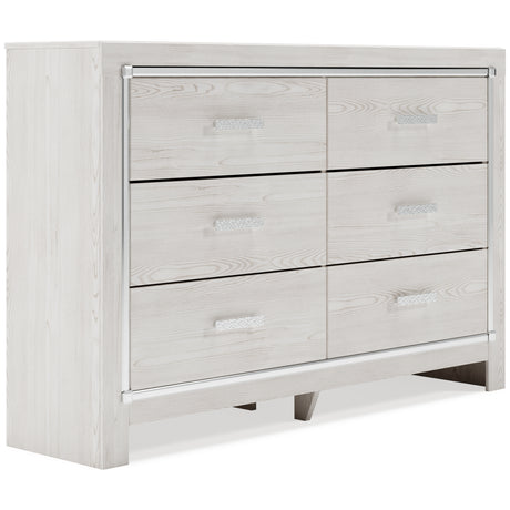 Altyra King Panel Bookcase Bed with Dresser in White from Ashley - Luna Furniture