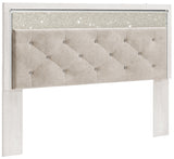 Altyra White King Panel Headboard Bed with Mirrored Dresser, Chest and 2 Nightstands from Ashley - Luna Furniture