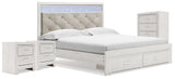 Altyra King Storage Bed, Chest and 2 Nightstands from Ashley - Luna Furniture