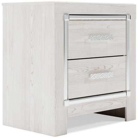Altyra White Queen Panel Bookcase Bed with Mirrored Dresser, Chest and Nightstand from Ashley - Luna Furniture