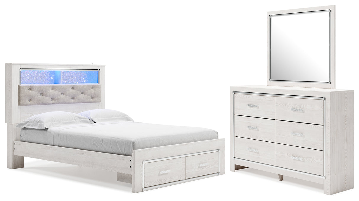 Altyra White Queen Panel Storage Bed, Dresser, Mirror and 2 Nightstands from Ashley Furniture - Luna Furniture