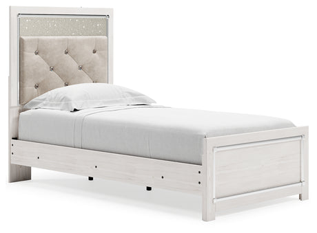 Altyra Twin Upholstered Panel Bed and 2 Nightstands from Ashley - Luna Furniture