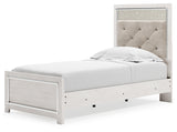 Altyra Twin Upholstered Panel Bed and 2 Nightstands from Ashley - Luna Furniture