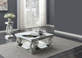 Amalia Silver 2-Piece Mirrored Coffee and End Table Set from Coaster - Luna Furniture