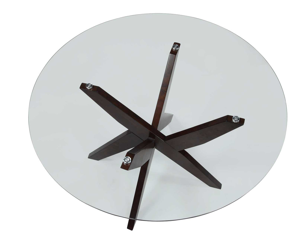 Amalie 5-Piece 48-inch Round Camel Dining Set(Table & 4 Side Chairs) from Steve Silver - Luna Furniture