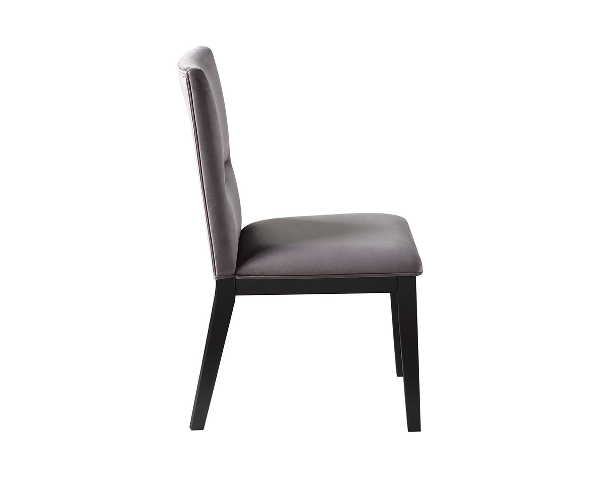 Amalie Side Chair, Grey Velvet, Set of 2 from Steve Silver - Luna Furniture