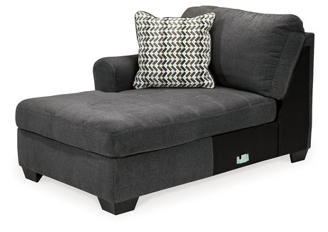 Ambee Slate 3-Piece Sectional with Ottoman from Ashley - Luna Furniture
