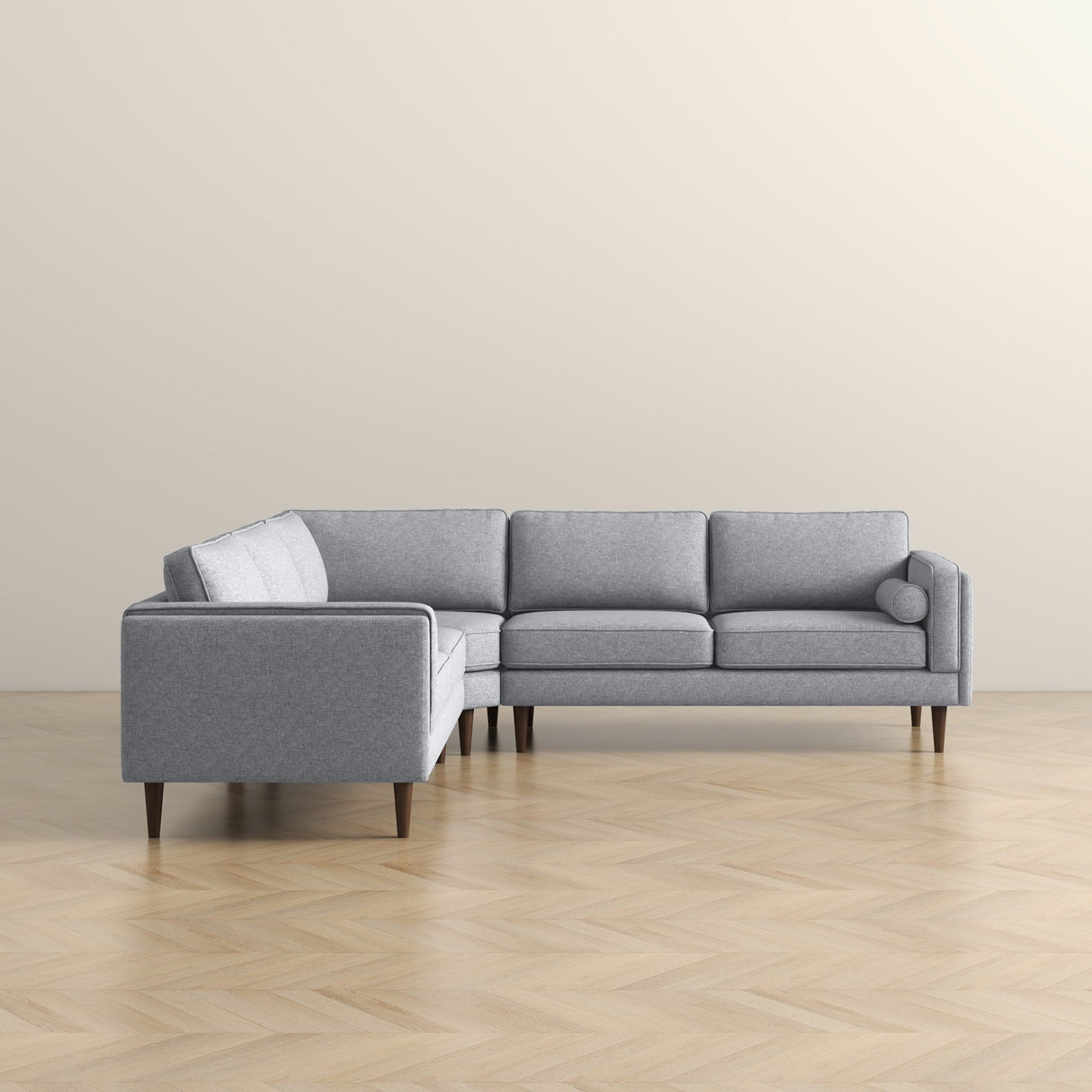 Fordham Light Grey Linen Corner Sectional from Ashcroft Furniture - Luna Furniture