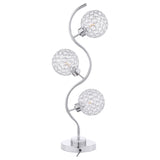 Amberley Silver 33-inch 3-light Curvy Metal Table Lamp from Coaster - Luna Furniture