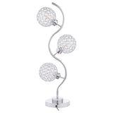 Amberley Silver 33-inch 3-light Curvy Metal Table Lamp from Coaster - Luna Furniture