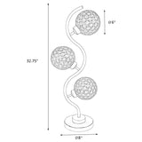 Amberley Silver 33-inch 3-light Curvy Metal Table Lamp from Coaster - Luna Furniture