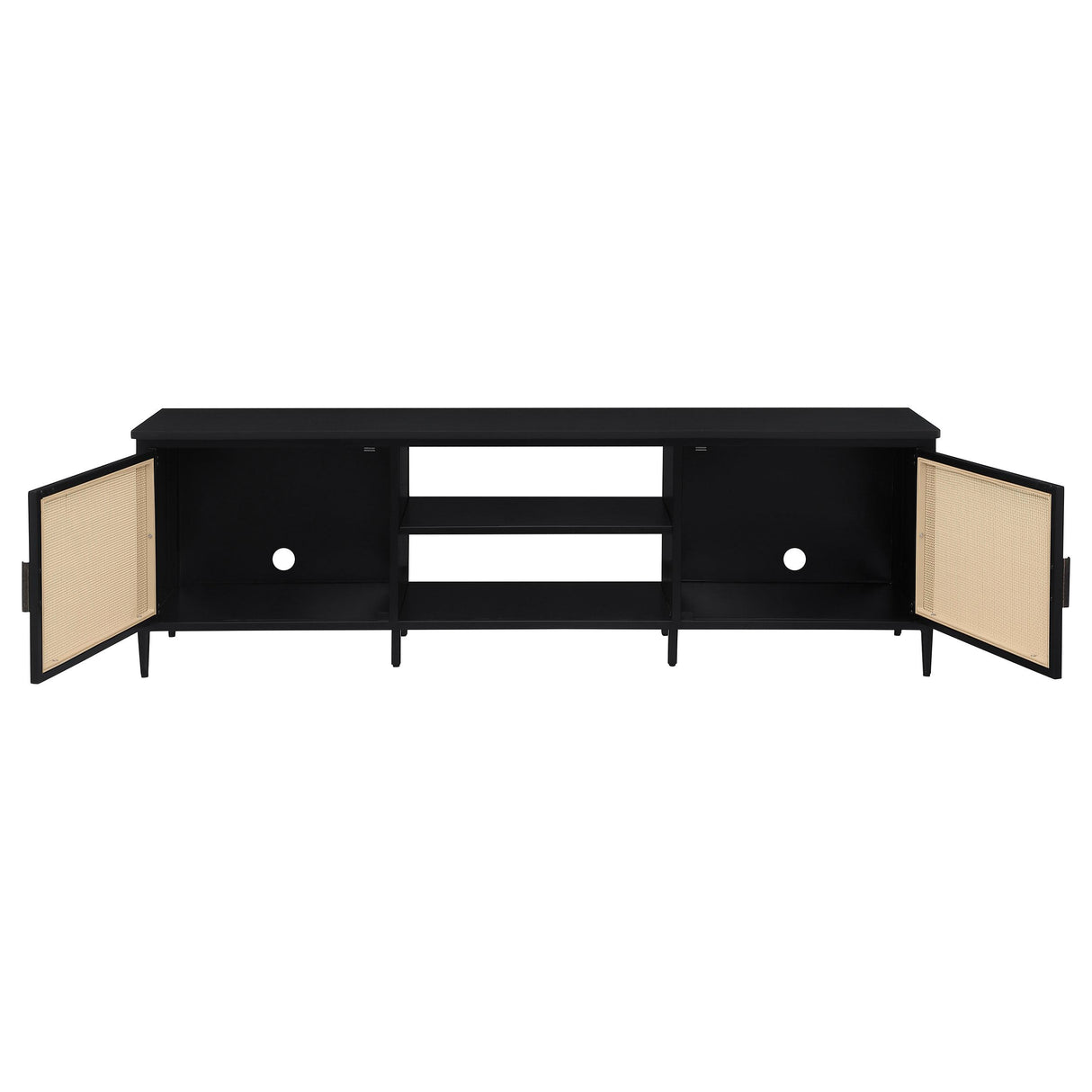 Amherst Black 2-Door Metal TV Stand Media Console from Coaster - Luna Furniture