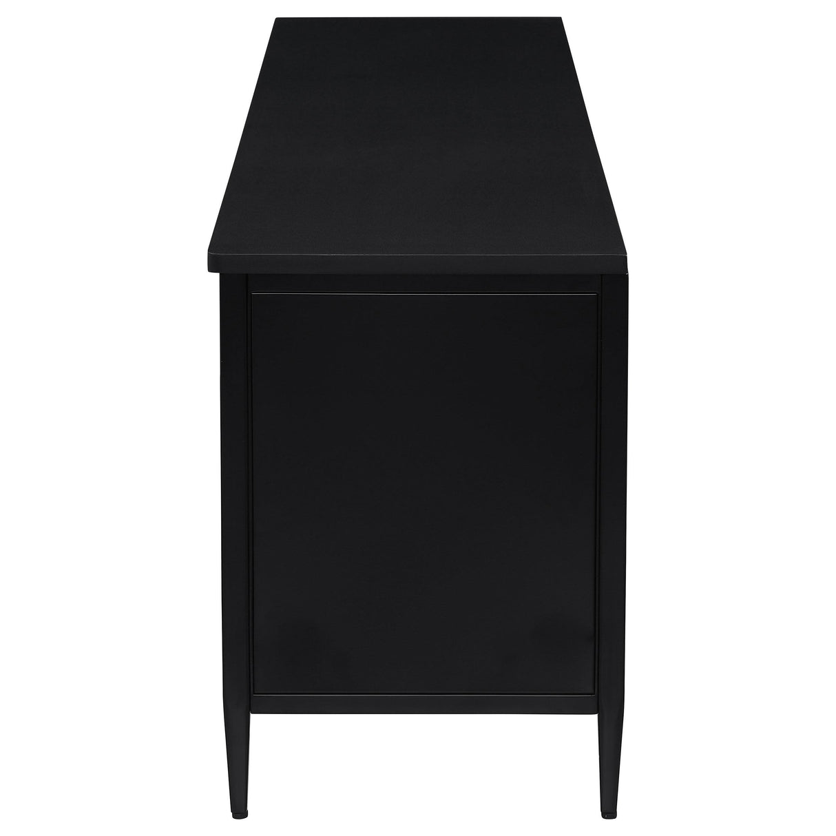 Amherst Black 2-Door Metal TV Stand Media Console from Coaster - Luna Furniture