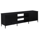 Amherst Black 2-Door Metal TV Stand Media Console from Coaster - Luna Furniture