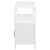 Amherst White 2-Door Radio Weave Cane Metal Accent Cabinet from Coaster - Luna Furniture