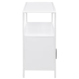 Amherst White 2-Door Radio Weave Cane Metal Accent Cabinet from Coaster - Luna Furniture