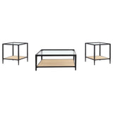 Amherst Black 3-Piece Coffee and End Table Set from Coaster - Luna Furniture