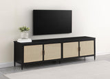 Amherst Black 4-Door Metal TV Stand Media Console from Coaster - Luna Furniture