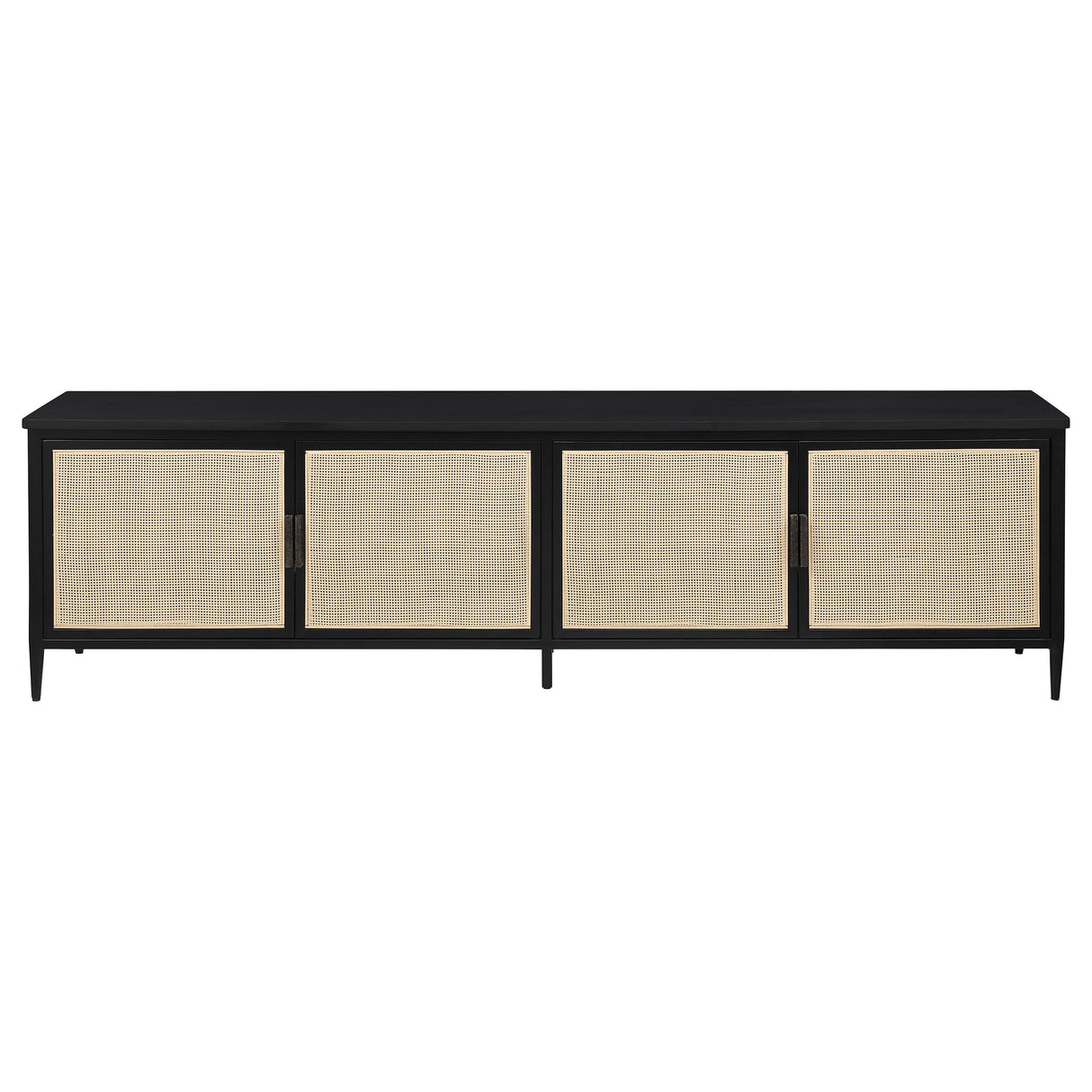 Amherst Black 4-Door Metal TV Stand Media Console from Coaster - Luna Furniture