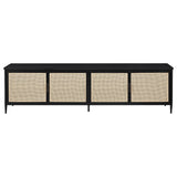 Amherst Black 4-Door Metal TV Stand Media Console from Coaster - Luna Furniture