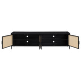 Amherst Black 4-Door Metal TV Stand Media Console from Coaster - Luna Furniture