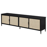 Amherst Black 4-Door Metal TV Stand Media Console from Coaster - Luna Furniture