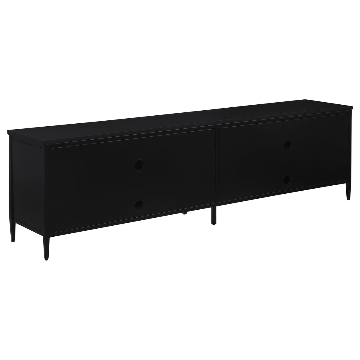 Amherst Black 4-Door Metal TV Stand Media Console from Coaster - Luna Furniture
