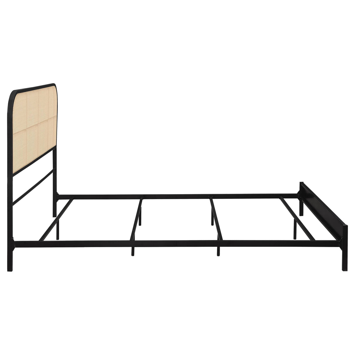 Amherst Black Radio Weave Rattan Metal Eastern King Bed from Coaster - Luna Furniture