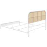 Amherst White Radio Weave Rattan Metal Eastern King Bed from Coaster - Luna Furniture