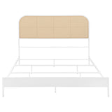 Amherst White Radio Weave Rattan Metal Queen Bed from Coaster - Luna Furniture