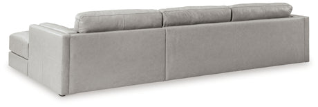 Amiata Glacier 2-Piece Sectional with Ottoman from Ashley - Luna Furniture