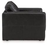 Amiata Chair and Ottoman in Onyx from Ashley Furniture - Luna Furniture