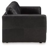 Amiata Sofa, Loveseat, Chair and Ottoman in Onyx from Ashley Furniture - Luna Furniture