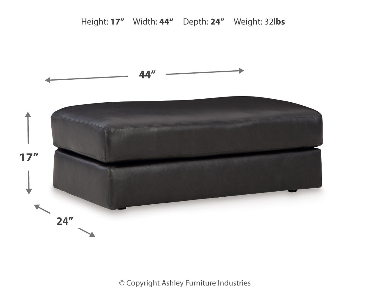 Amiata Sofa, Loveseat, Chair and Ottoman in Onyx from Ashley Furniture - Luna Furniture