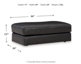 Amiata Sofa, Loveseat, Chair and Ottoman in Onyx from Ashley Furniture - Luna Furniture