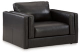Amiata Sofa, Loveseat, Chair and Ottoman in Onyx from Ashley Furniture - Luna Furniture