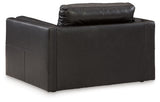 Amiata Sofa, Loveseat, Chair and Ottoman in Onyx from Ashley Furniture - Luna Furniture