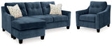 Amity Bay Ink Sofa Chaise and Chair from Ashley - Luna Furniture