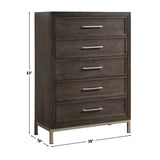 Broomfield Brown 5-Drawer Chest from Steve Silver - Luna Furniture